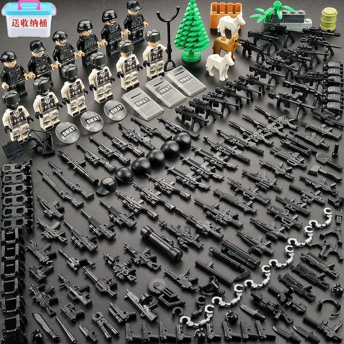 兼容乐高军事人仔特种兵拼装积木特警武装部队儿童益智男孩子玩具