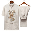 Cotton and hemp Tang costume man middle age suit Chinese style Retro coat Chinese style men's wear Flax Hanfu Antiquity Chinese tunic suit Cotton and hemp Tang costume man middle age suit Chinese style Retro coat Chinese style men's wear Flax Hanfu Antiquity Chinese tunic suit