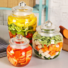 泡菜坛子密封罐玻璃瓶食品级空瓶子带盖小号腌菜腌制家用器皿