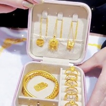 黄金存放盒小型珠宝便携放黄金的首饰收纳盒精致网红高档防氧化