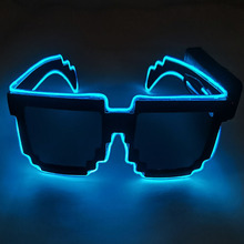 马赛克led发光眼镜无线墨镜派对演出ktv酒吧氛围装逼爆闪抖音道具