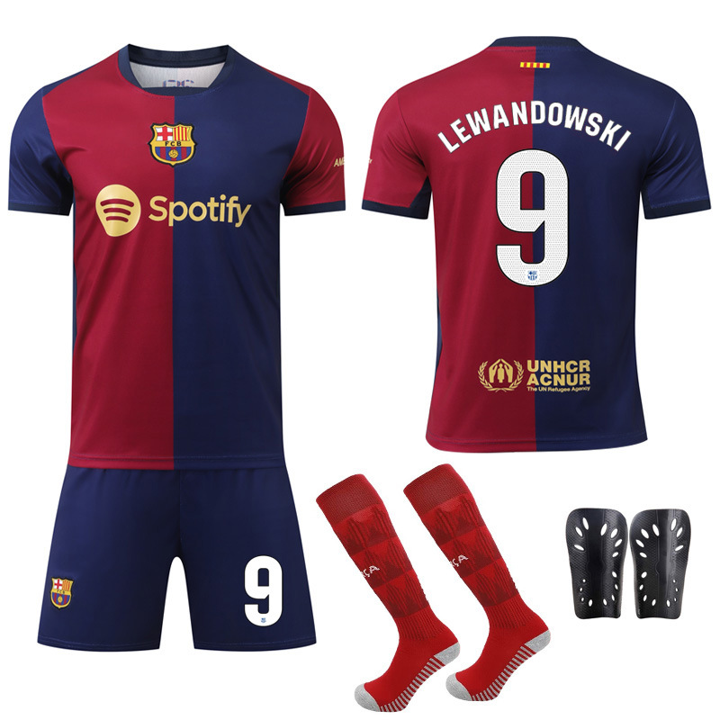 2425巴萨罗那主场足球服9号莱万27亚马尔巴塞球衣外贸款现货供应
