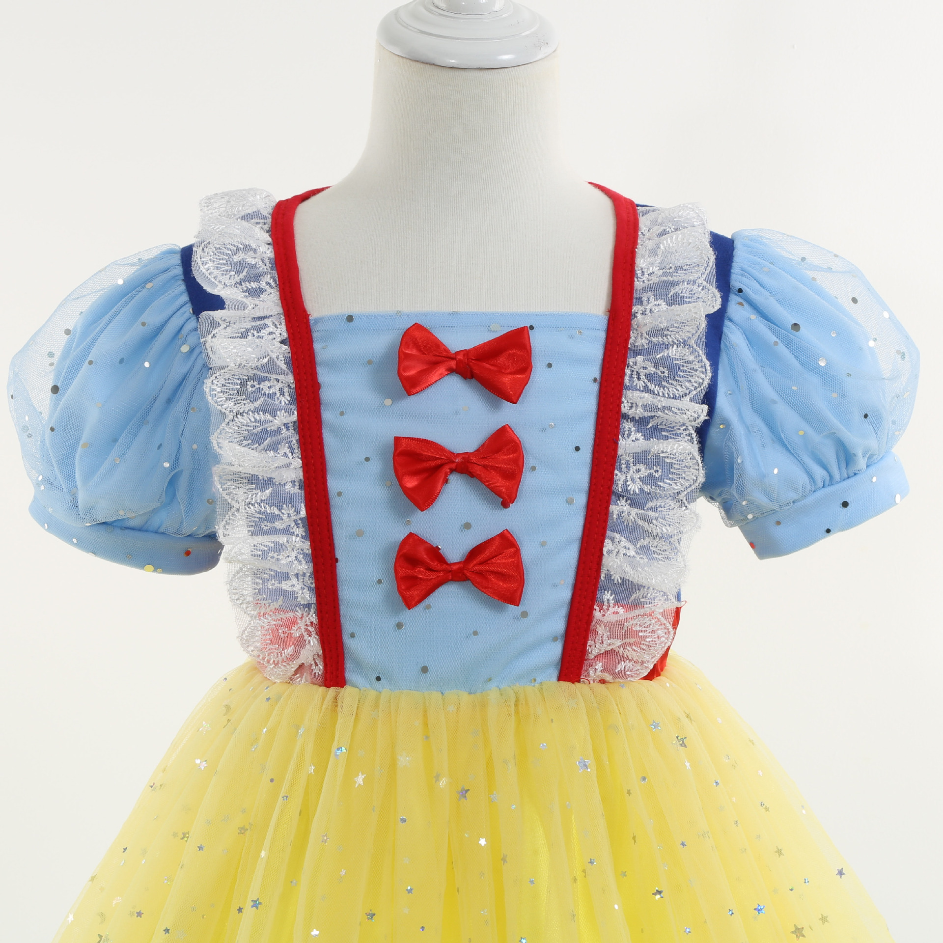 欧美风儿童连衣裙小公主苏菲亚裙子新款短袖女童连衣裙现货批发