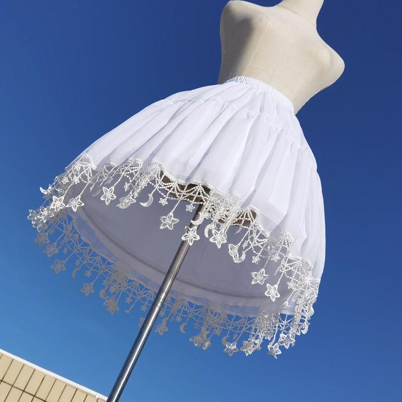 星星可调节鱼骨撑洛丽塔日常暴力卡门衬裙中长款蓬蓬裙裙撑lolita