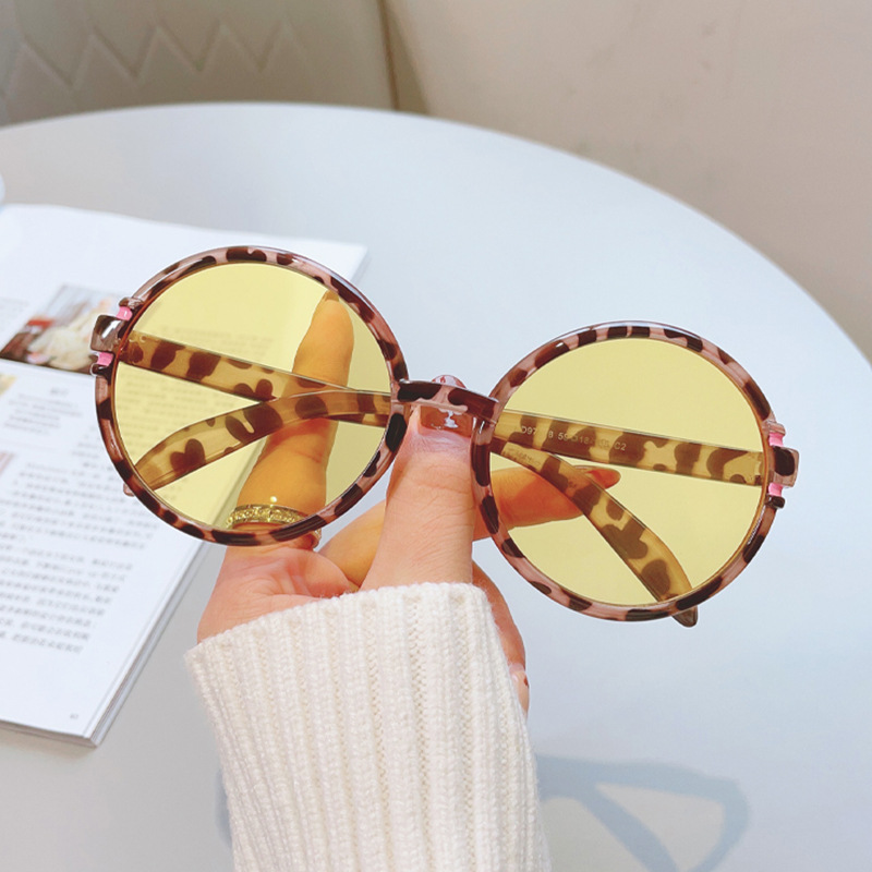 Round Frame Retro Europe and America Sunglasses Female 2023 New Personality Simple Sunglasses Internet Celebrity Same Beach Sun Glasses