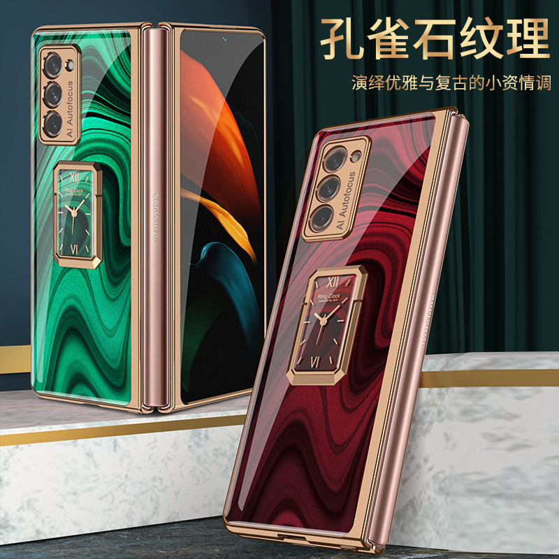 适用三星zfold2手机壳折叠全包创意galaxy fold2带支架防摔外贸薄