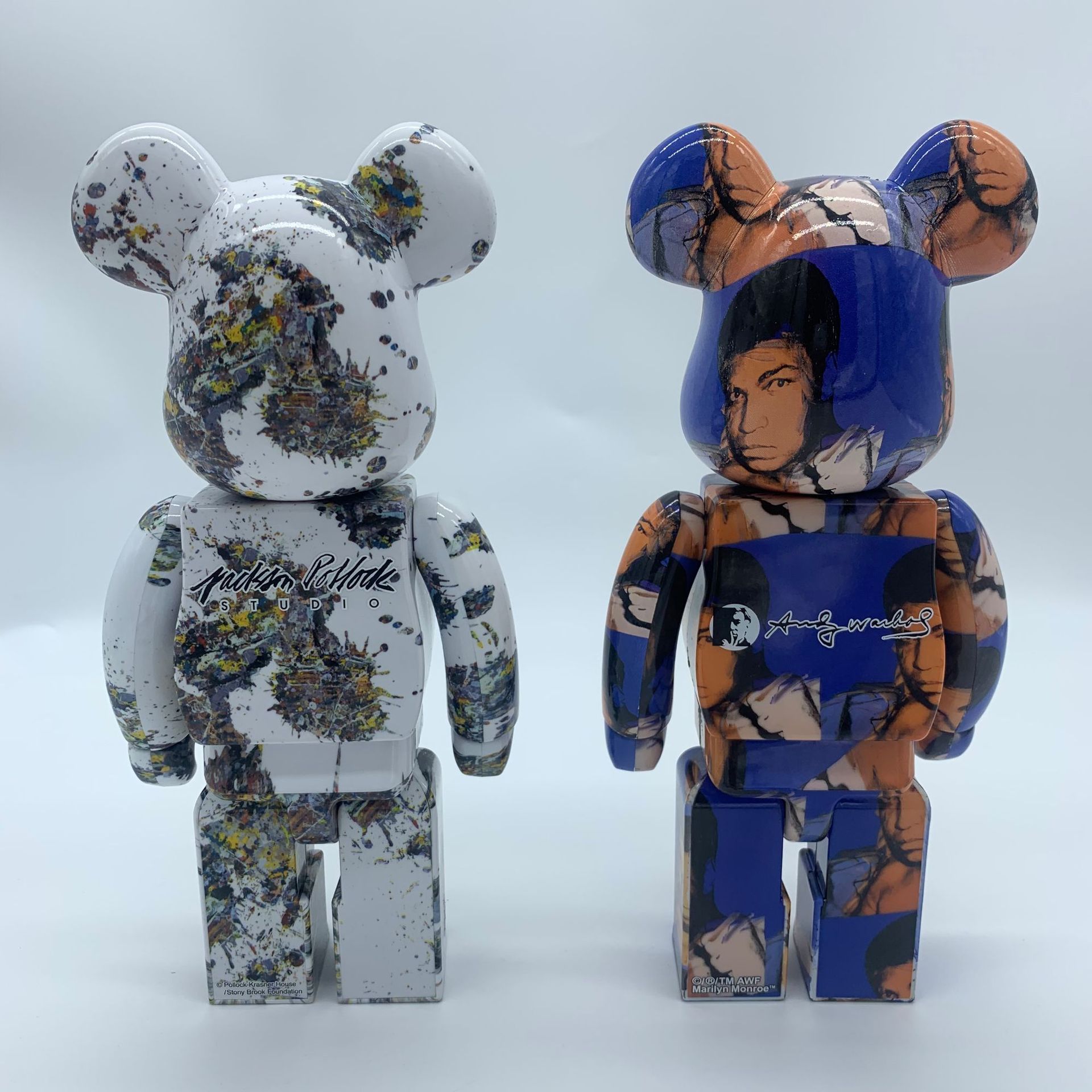 bearbrick 400%andy warhol拳王 阿里亚克力盒摆件潮流玩具公仔