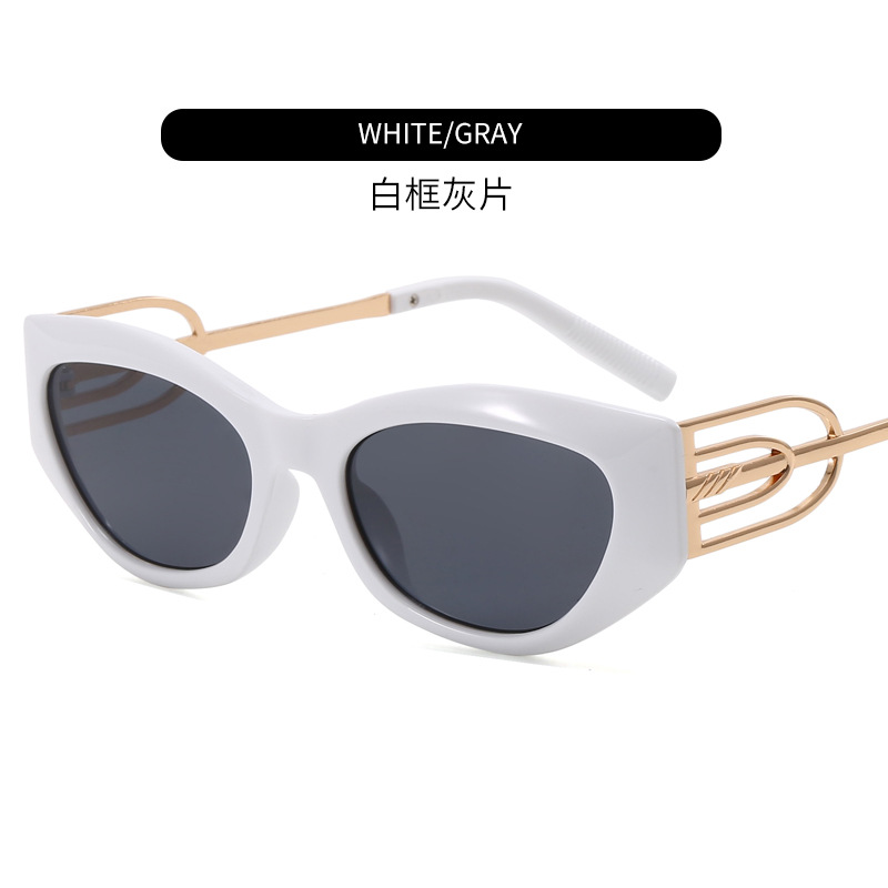 Trendy New Small Frame Cross-Border Sunglasses Personality Hollow out Triangle Decorative Sunglasses Fashion Design Sense Sun Glasses