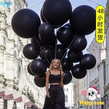 5/10/12/18 Inch Black Balloons Flashing Metallic Balloon跨境