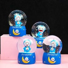 多款新品卡通水晶球飘雪儿童节日礼物小号发光玻璃球树脂摆件礼品