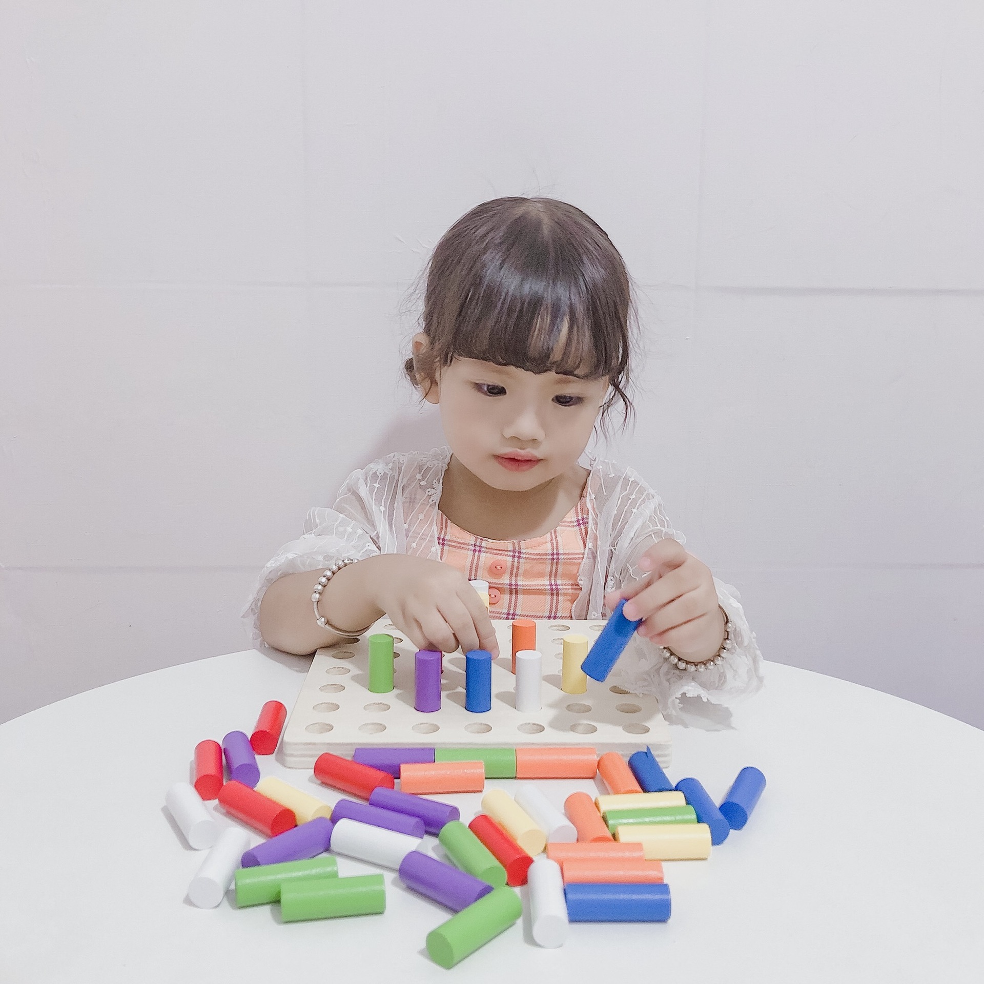 感统训练插棍早教益智玩具2-6岁蒙氏教具幼儿园积木插棒新款