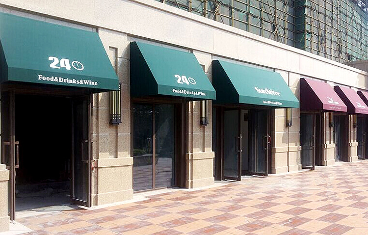 法式篷梯形门头窗户阳防晒餐厅招牌雨塔棚装饰遮阳蓬咖啡店