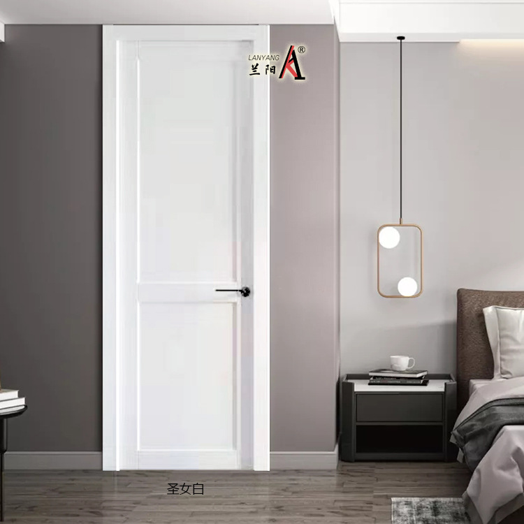 厂家供应木门玻璃 干漆木门 实木复合门 圣女白 拼装 轻奢木门