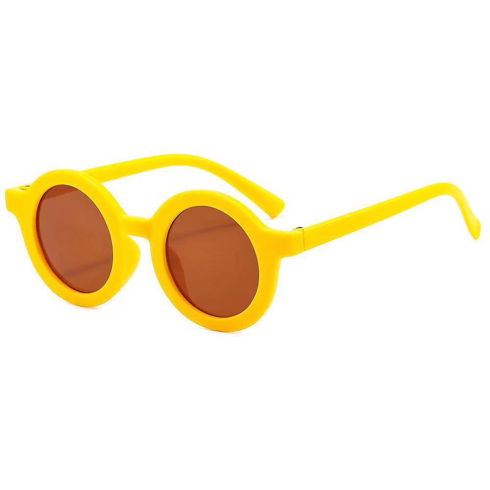 2023 Children's Sunglasses Fashion Baby Baby round Frame Fashion Sunglasses Cute Cartoon Girl Child Decoration Glasses