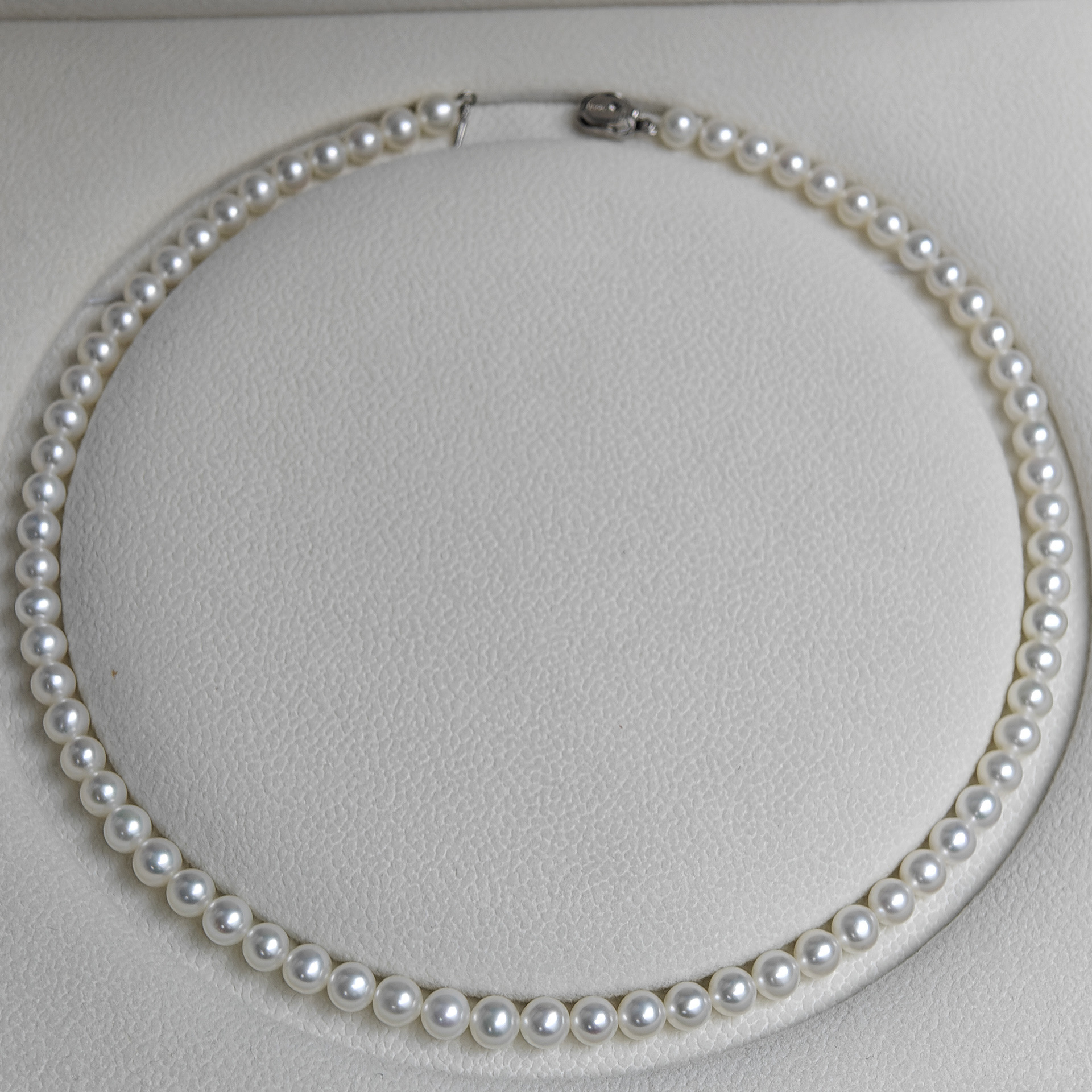 诸暨珍珠淡水无核珍珠项链6-7mm近正圆强光微瑕锁骨链母亲节925银