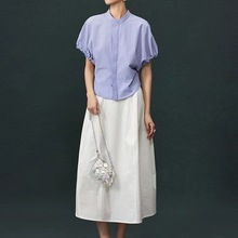 2024夏季新款“白色巴塞尔" 6片式立裁 小白裙花苞半身裙  高级感