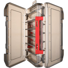 双层路亚饵盒 排水透气路亚盒加厚储物工具盒 渔具路亚鱼饵塑料盒