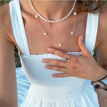 轻奢小众高级感淡水珍珠项链时尚新款设计唯美满天星锁骨链女