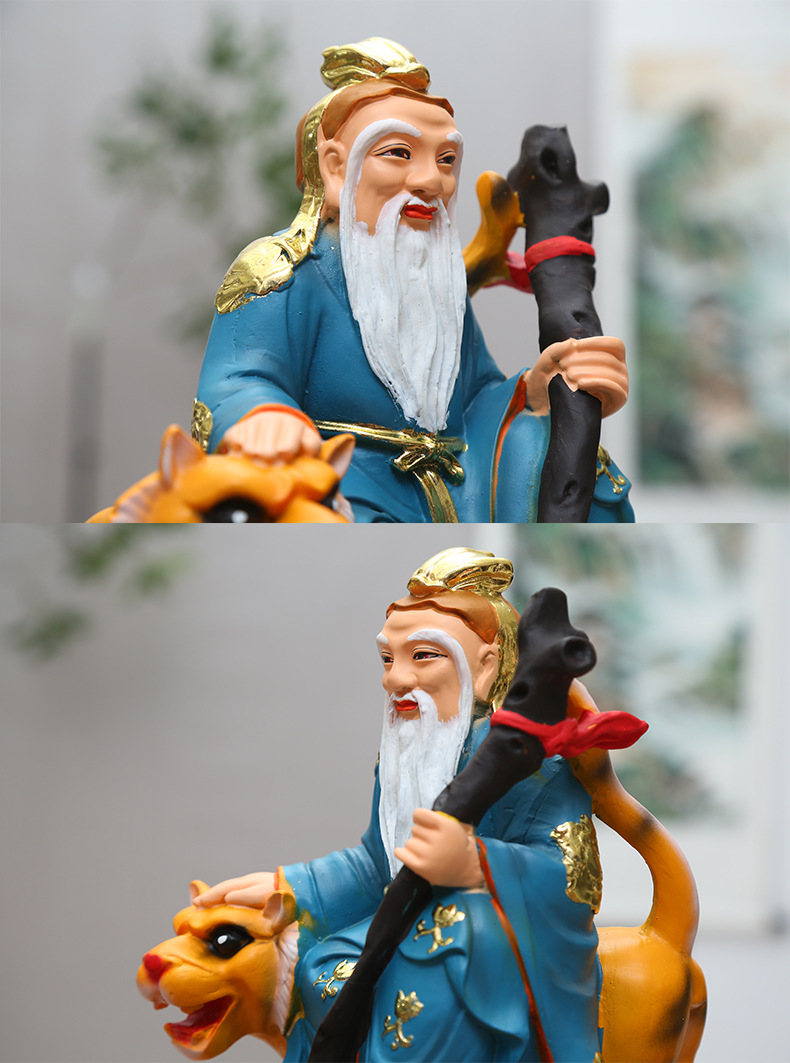 山神神像居家保平安摆件寺庙佛堂家用树脂佛像土地山神爷山神奶