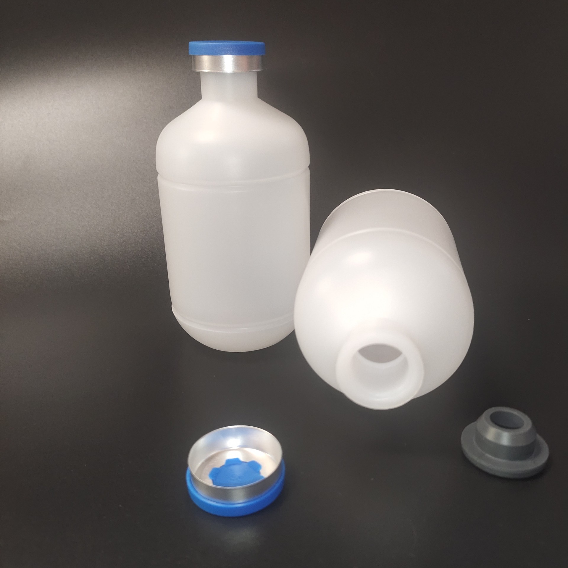 厂家现货供应250ml 兽用塑料疫苗兽药瓶配胶塞铝盖 液体分缓释剂