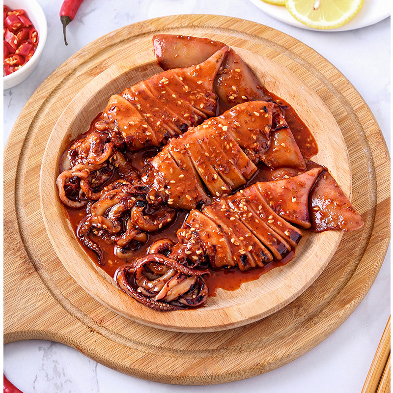 香辣鱿鱼 麻辣小鱿鱼 整只鱿鱼 整只更过瘾 加热即食 餐饮供应