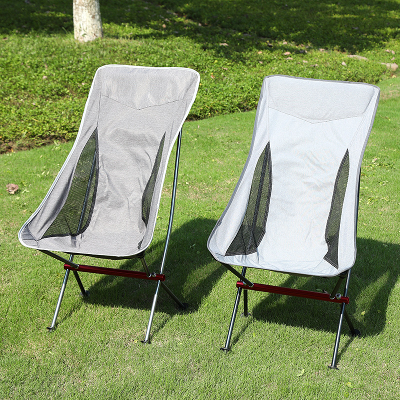 户外折叠椅便携7075铝合金折叠月亮椅躺椅大号沙滩椅野营躺椅