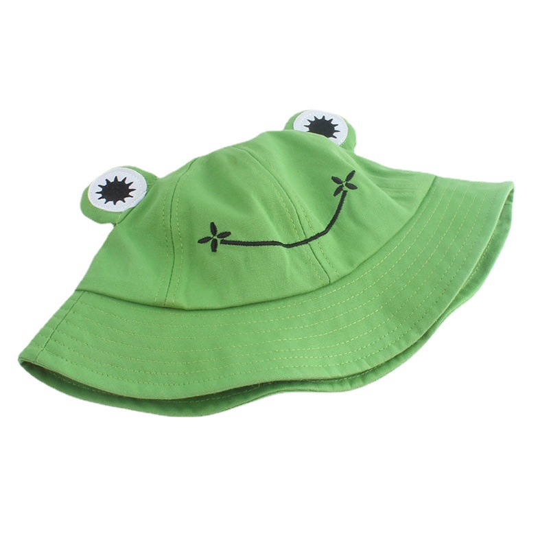 Summer Hat Female Parent-Child Frog Bucket Hat Korean Style All-Match and Cute Sun Hat Big Eyes Bucket Hat Fresh