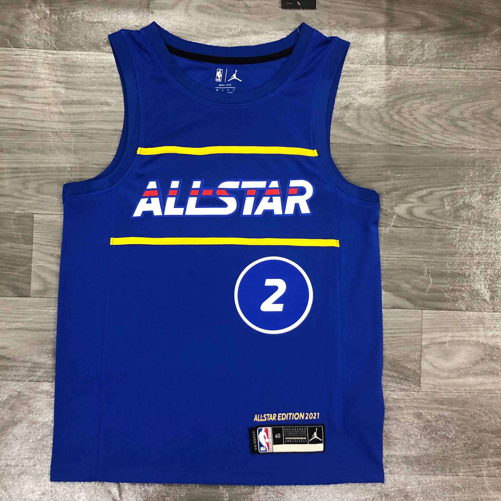 篮球服21赛季 全明星 蓝色 欧文哈登杜兰特nba球衣一件代发