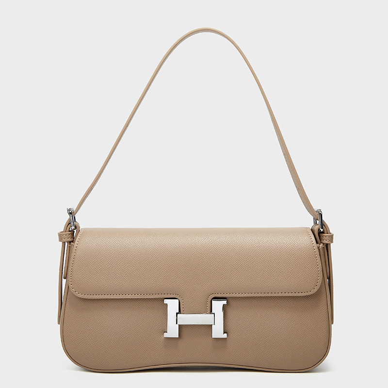 包包女2021新款h扣空姐包法式腋下包高质感法棍包时尚单肩斜挎包