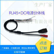 IPC尾线 RJ45+DC电源分体线 网络摄像机尾线  网络线 监控尾线