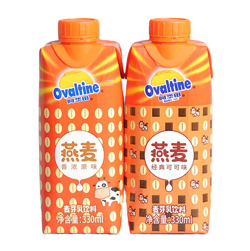 阿华田 燕麦麦芽乳饮料 原味/可可味 整箱330ml*12瓶
