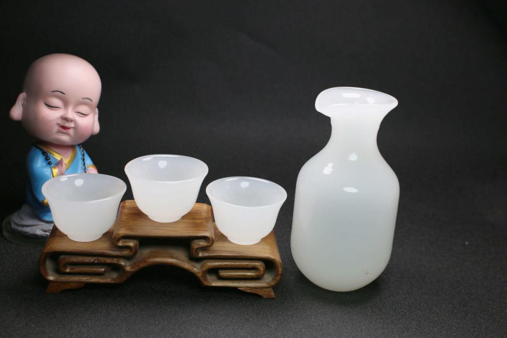 酒盅白瓷玉瓷中式酒具酒杯白酒家用分酒器仿古酒壶清酒酒具套装