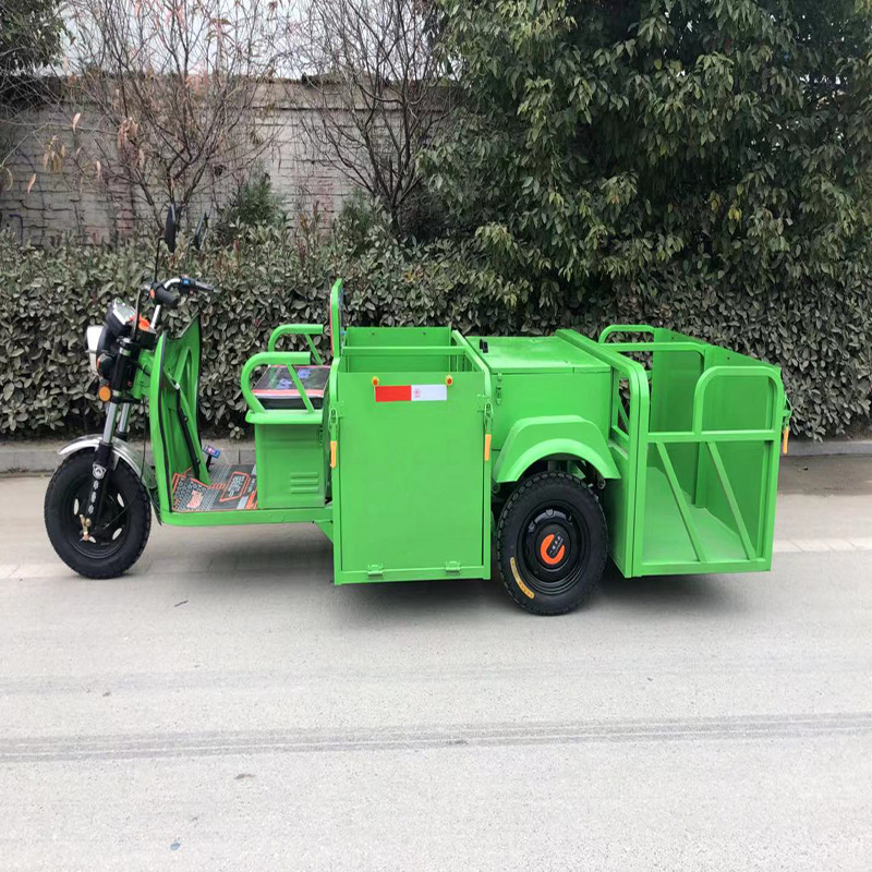 山东环卫工厂电动四桶垃圾车街道垃圾桶运输清运四分类垃圾转运车