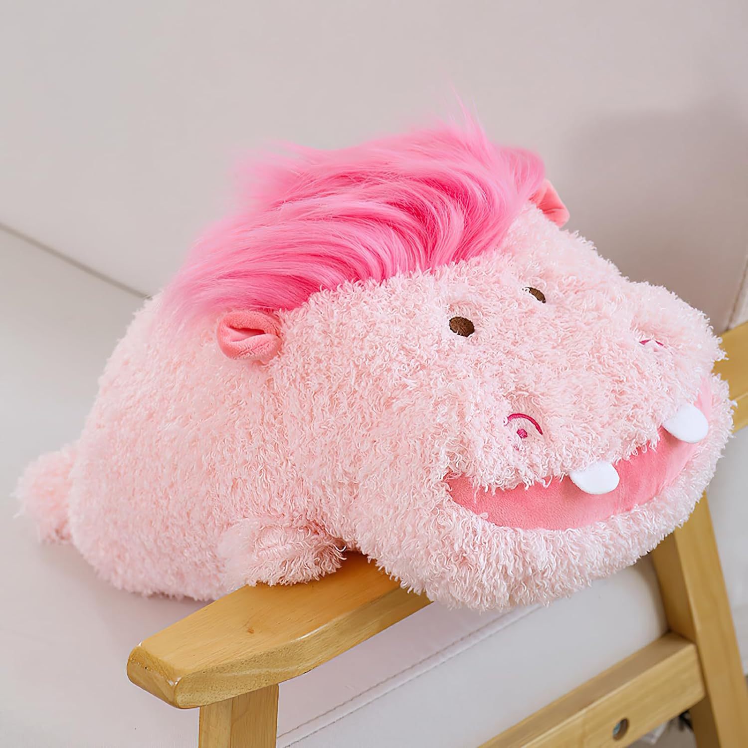 跨境新品plush pillow毛绒枕头河马可爱柔软抱枕填充河马毛绒玩具