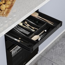 厨房橱柜置物架超薄工具抽改造洗碗机上方抽屉收纳盒筷子刀叉分格