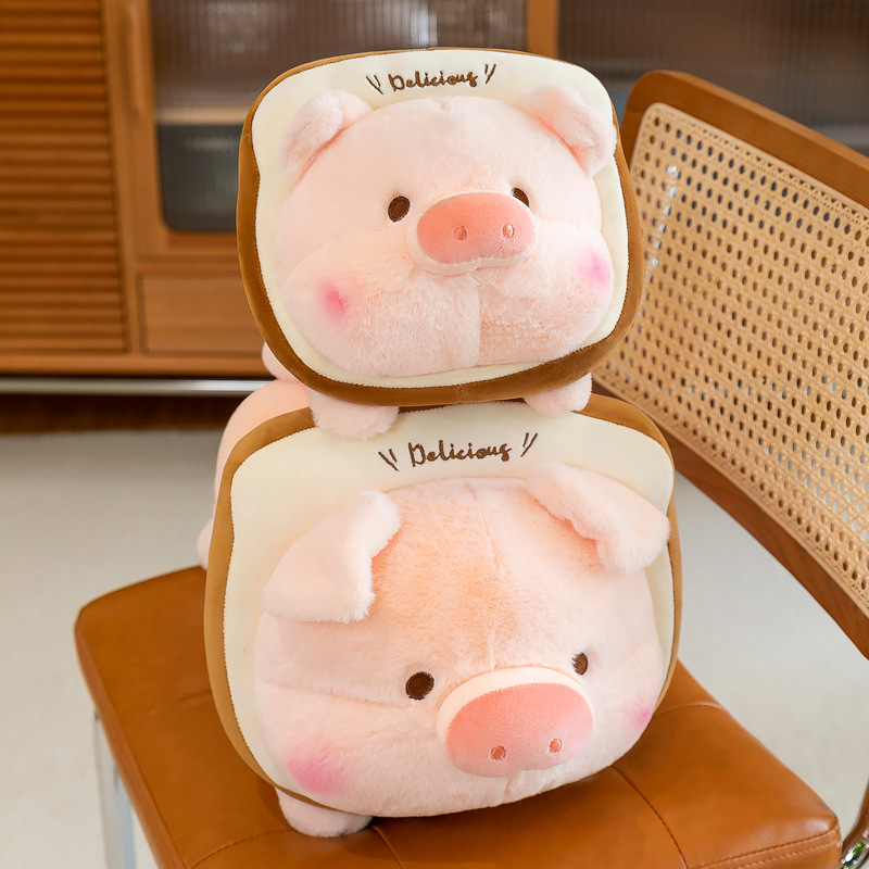 Cute Toast Pig Doll Lying Pig Long Sleeping Pillow Leg-Supporting Sleeping Pillow Super Soft Ragdoll Doll Wholesale