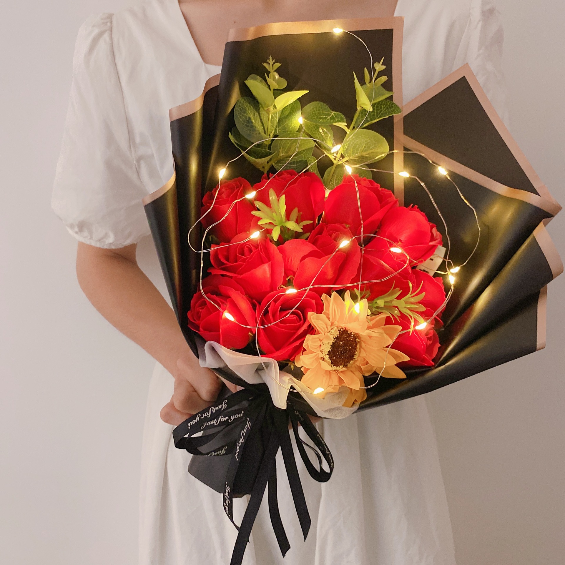 仿真香皂玫瑰花向日葵小花束送老师教师节母亲节女友闺蜜创意礼物