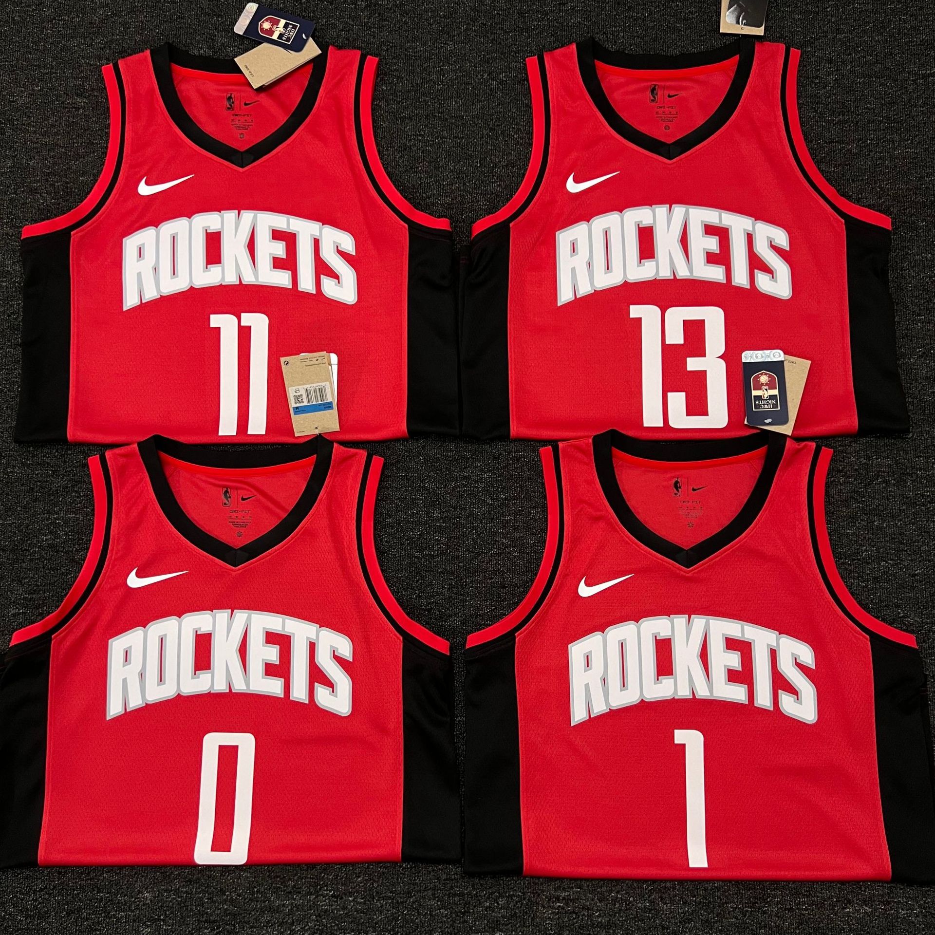 23赛季火箭队主场11号 姚明13号哈登1号麦迪0号维斯布鲁克nba球衣