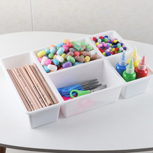 幼儿园桌面收纳盒美工区材料剪刀画笔蜡笔教具玩具区域分类筐盒子