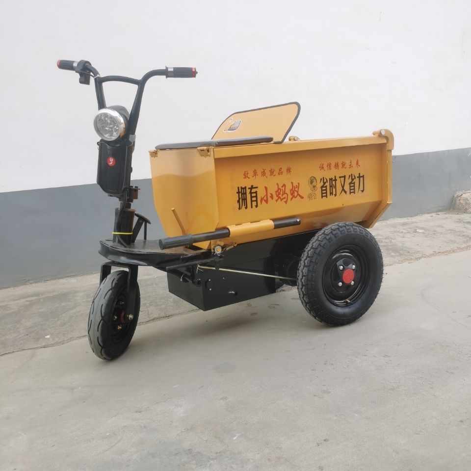 工程建筑小型三轮车电动小骑兵养殖拉粪室内装修上料搬运工地拉沙