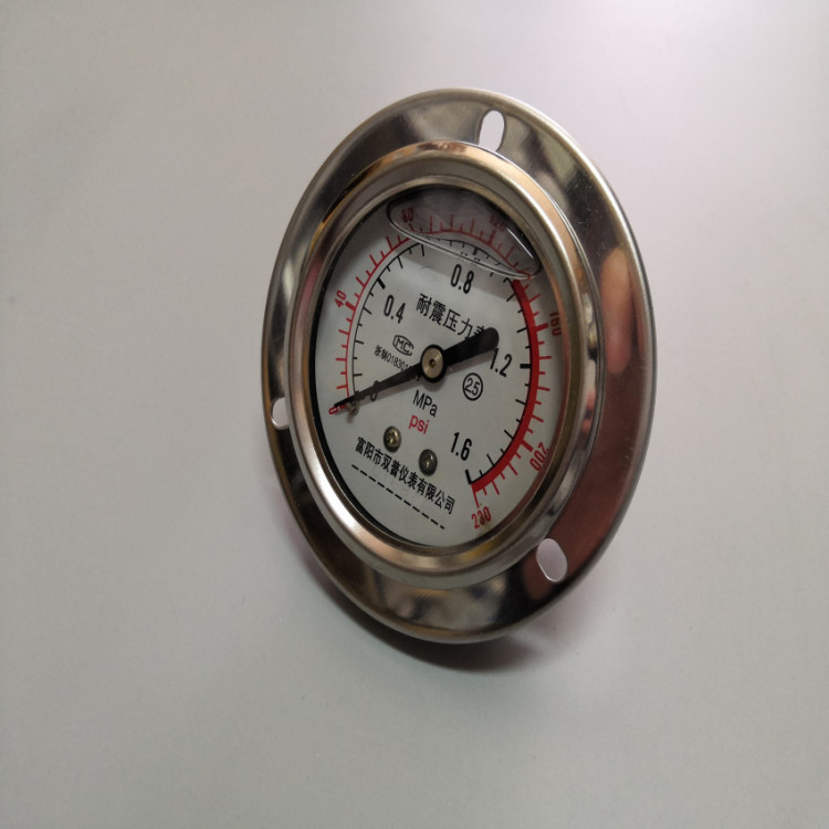 yn60zt轴向带边耐震压力表yn60bfzt全不锈钢轴向耐震压力表全规格