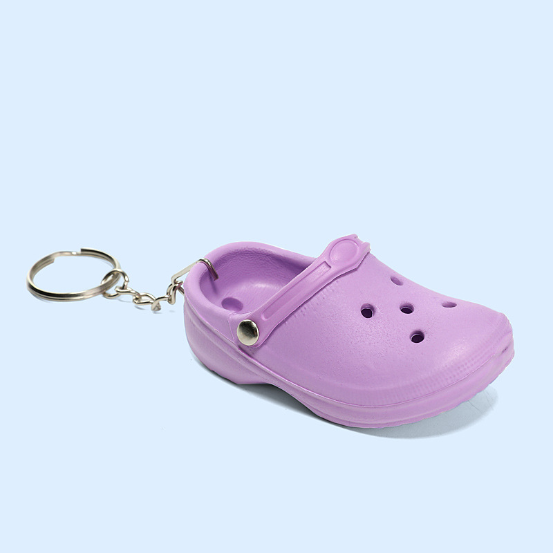 Factory Direct New Keychain Pendant Slippers Accessories Mini Hole Shoes Small Shoes Buckle Backpack Hanging