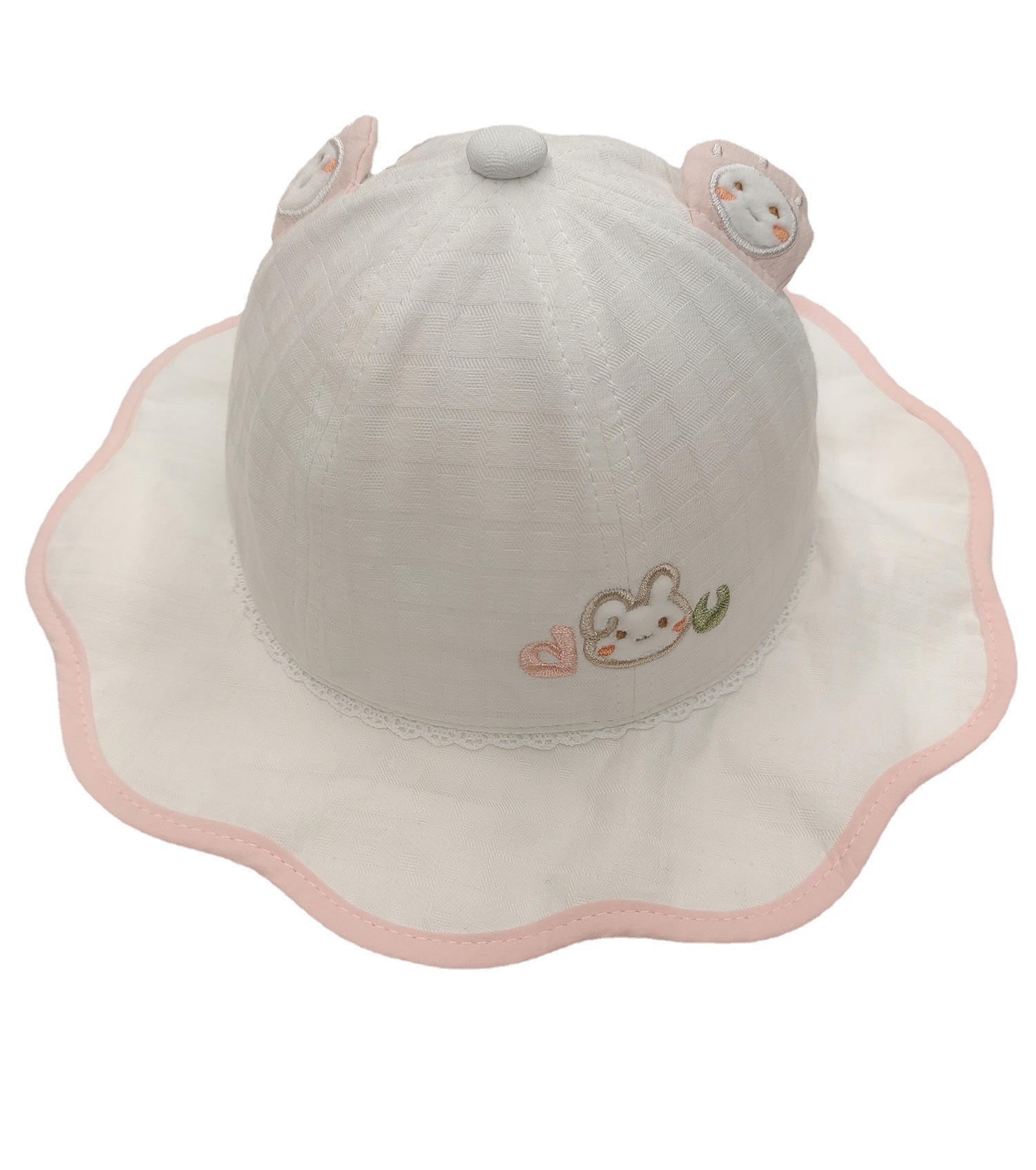 Bucket Hat Children's Hat Dudula Sun Hat Baby Girl Sun Protection Hat Happy Bunny Bucket Hat