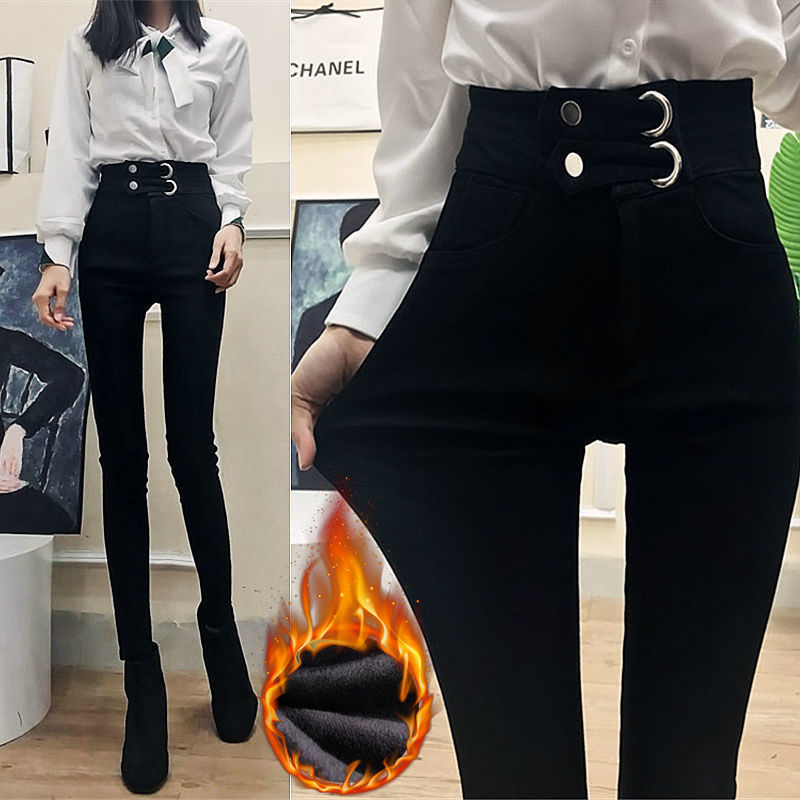 Internet Celebrity 2023 Spring and Autumn New Black Outerwear Ankle Tight High Waist Skinny Slimming Stretch Leggings for Women Pencil Trousers