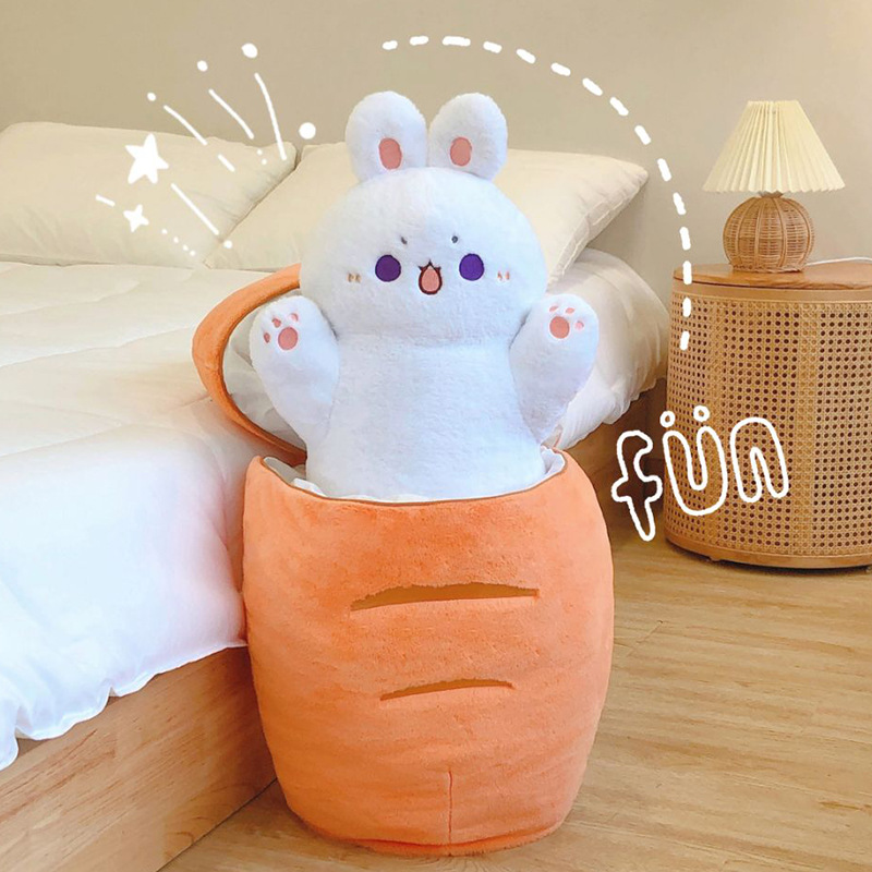 2023 New Cross-Border Taiyaki Pillow Doll Batch Daze Cute Carrot Rabbit Animal Plush Toy Doll