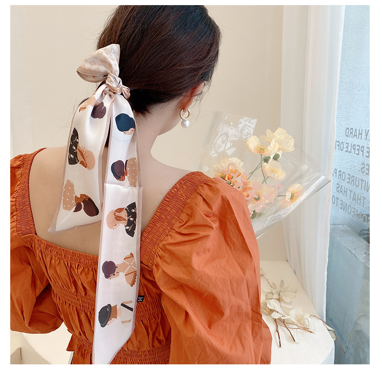 扎头发的丝巾发带小众复古韩版编发绑带丝带头饰绑发春夏发箍仙气