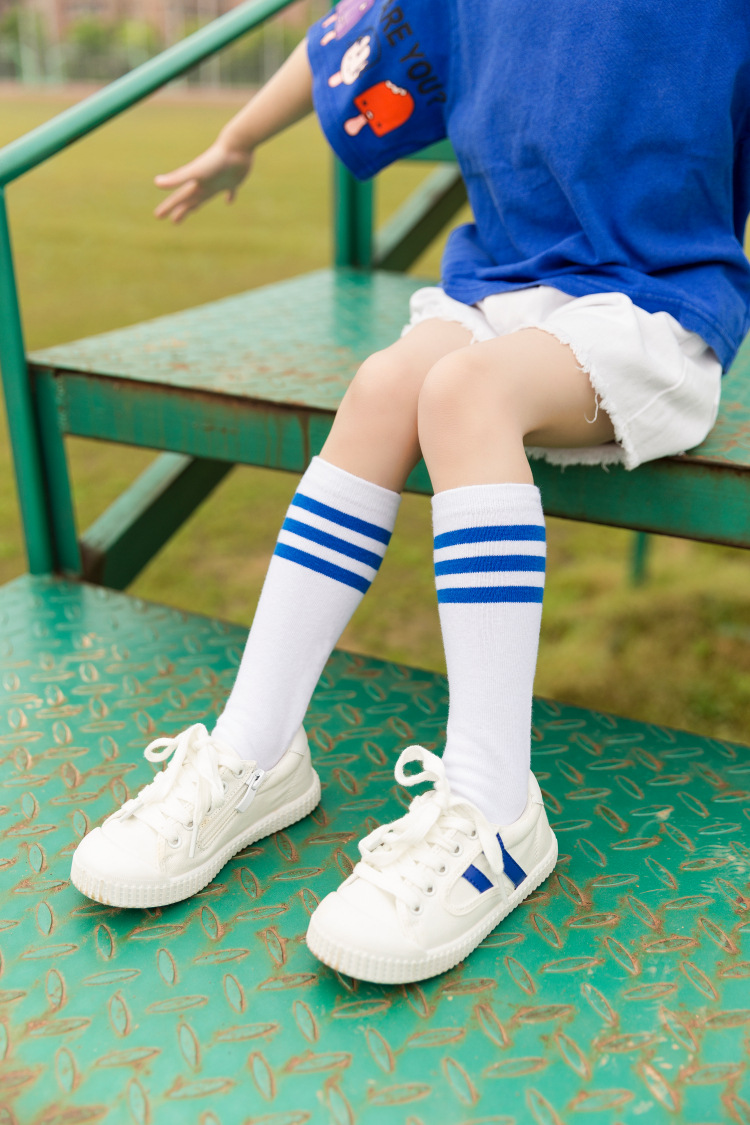 儿童足球袜春秋薄款长筒袜小学生纯棉舞蹈过膝袜男童女童一件代发