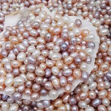 珍珠天然米形散珠水滴形单颗曼扎供佛裸珠半成品独立站
