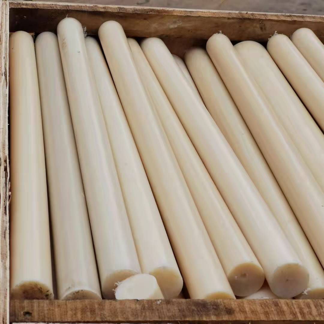 尼龙棒加工厂直供白色实心耐磨mc尼龙棒 pa66棒 米黄色实心尼龙棒