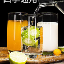 豫晶透明玻璃杯家用喝水果汁杯牛奶杯子简约耐热客厅泡绿茶杯套装